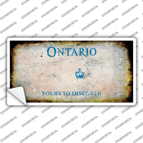 Ontario Canada Rusty Novelty Sticker Decal