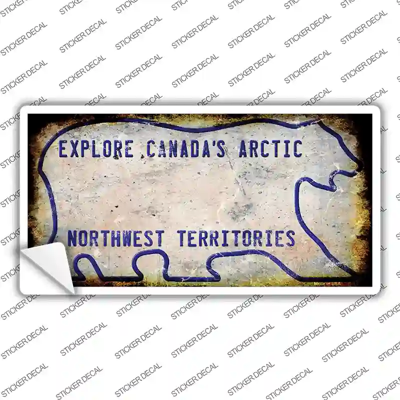 Northwest Territories Rusty Novelty Sticker Decal
