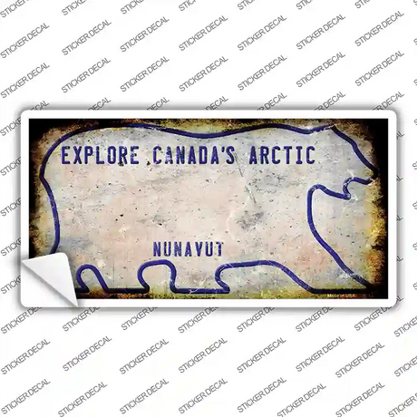 Nunavut Rusty Novelty Sticker Decal