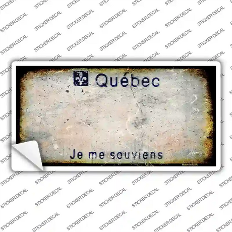 Quebec Rusty Novelty Sticker Decal