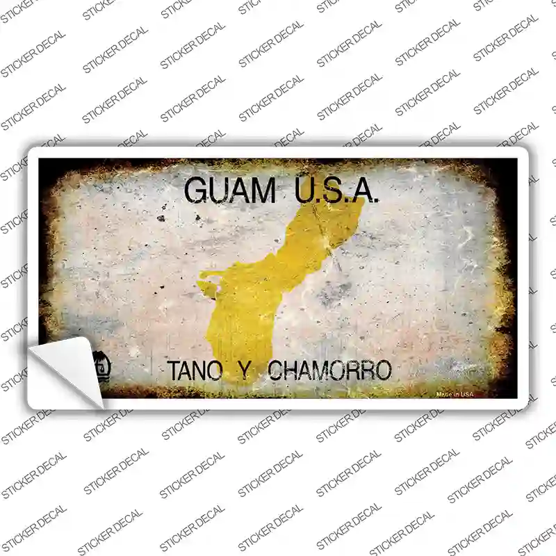 Guam Rusty Novelty Sticker Decal