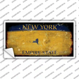 New York State Rusty Background Novelty Sticker Decal