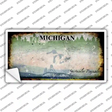 Michigan State Rusty Background Novelty Sticker Decal