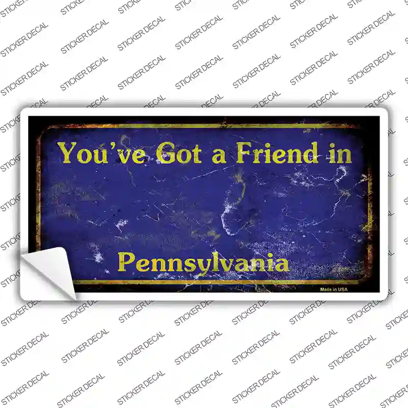 Pennsylvania Rusty Novelty Sticker Decal