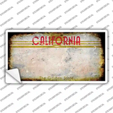 California Golden State Rusty Blank Novelty Sticker Decal
