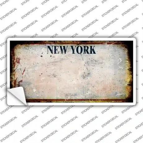 New York Rusty Novelty Sticker Decal