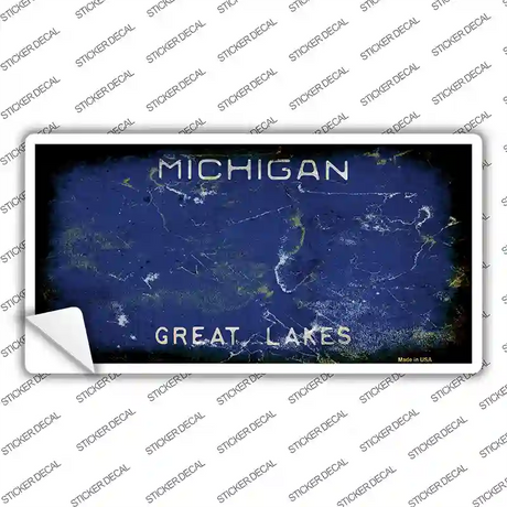 Michigan Rusty Novelty Sticker Decal