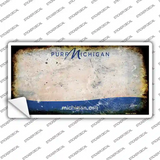 Pure Michigan Rusty Novelty Sticker Decal