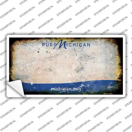 Pure Michigan Rusty Novelty Sticker Decal