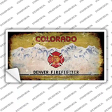 Denver Firefighter Rusty Novelty Sticker Decal