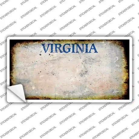 Virginia Rusty Novelty Sticker Decal