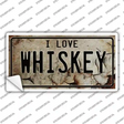 I Love Whiskey Novelty Sticker Decal