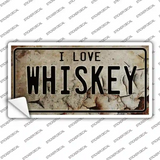 I Love Whiskey Novelty Sticker Decal