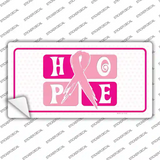 Hope Breast Cancer Ribbon Novelty Sticker Decal