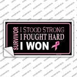 Breast Cancer Survivor Ribbon Novelty Sticker Decal