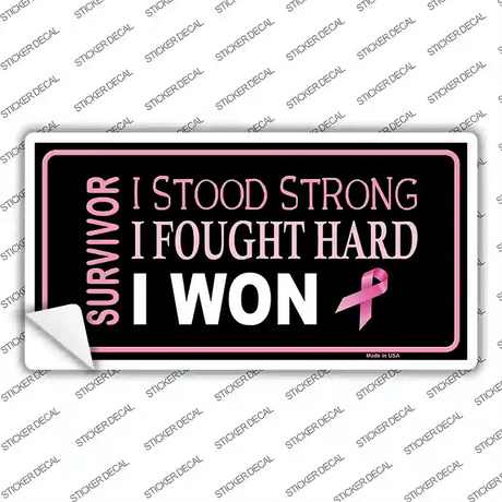 Breast Cancer Survivor Ribbon Novelty Sticker Decal