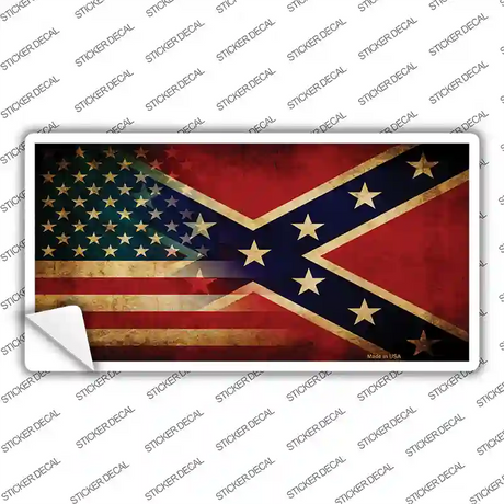 American Confederate Flag Novelty Sticker Decal