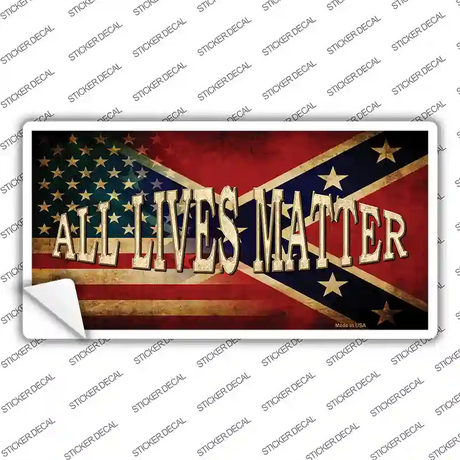 All Lives Matter Confederate Flag Novelty Sticker Decal