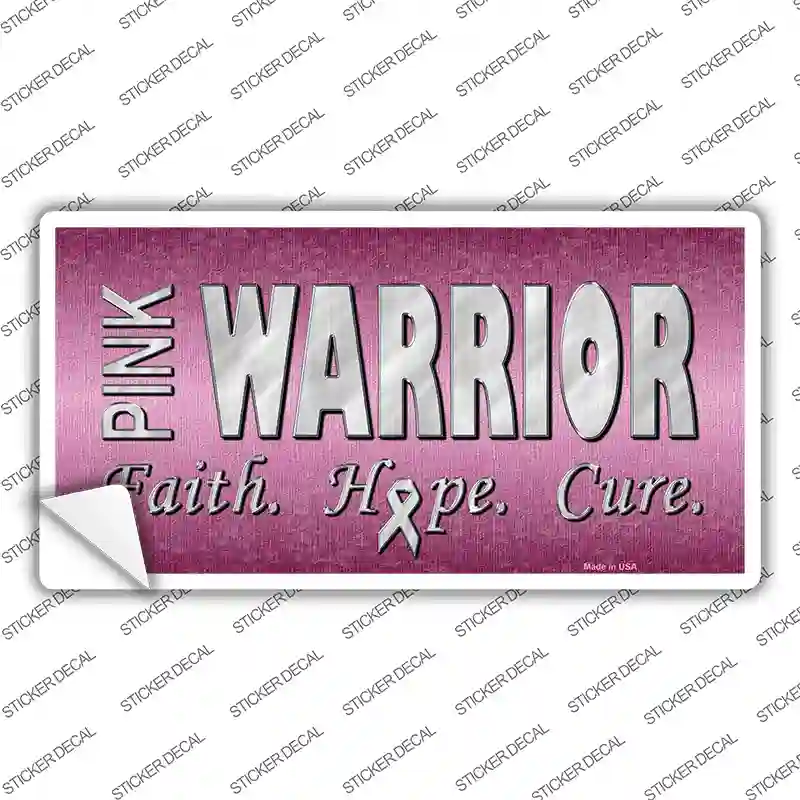 Pink Warrior Novelty Sticker Decal