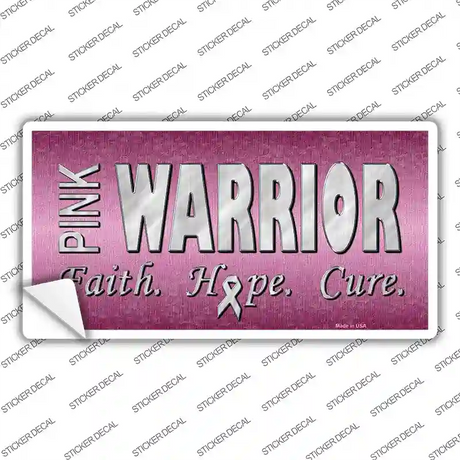 Pink Warrior Novelty Sticker Decal