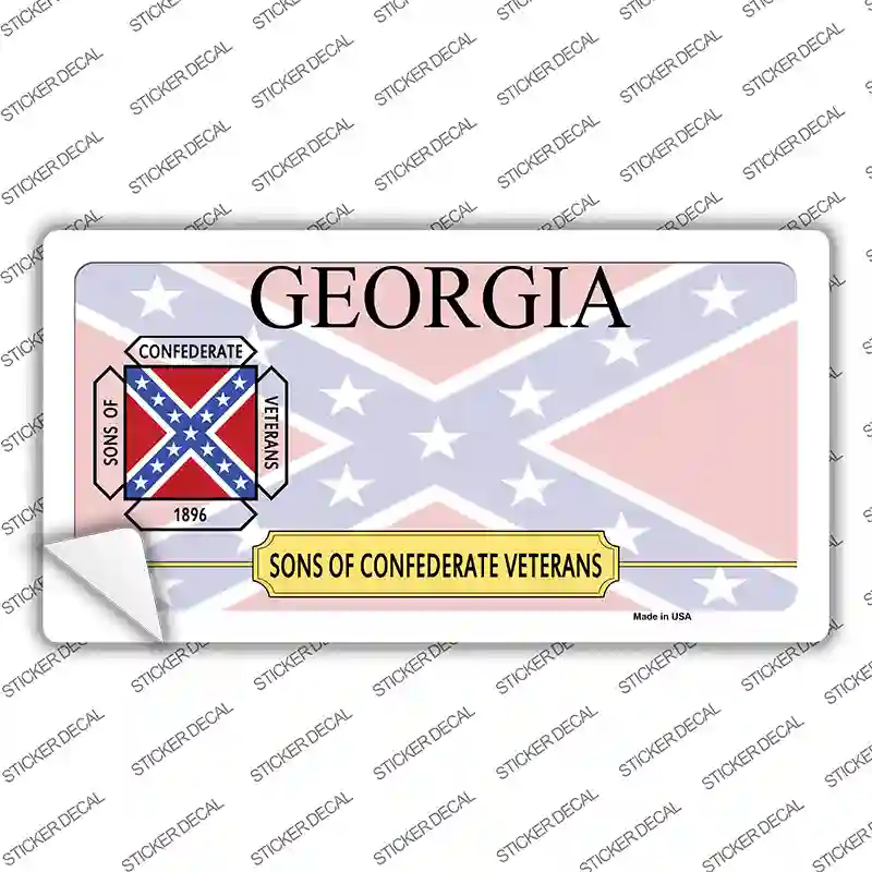 Georgia Sons Of Confederate Novelty Sticker Decal