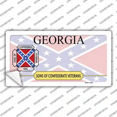 Georgia Sons Of Confederate Novelty Sticker Decal