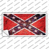 Rebel Flag Brick Wall Novelty Sticker Decal