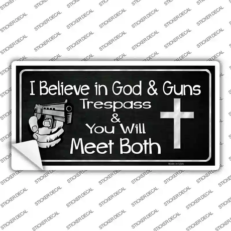 God And Guns Novelty Sticker Decal