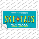 Ski Taos Teal New Mexico Novelty Sticker Decal
