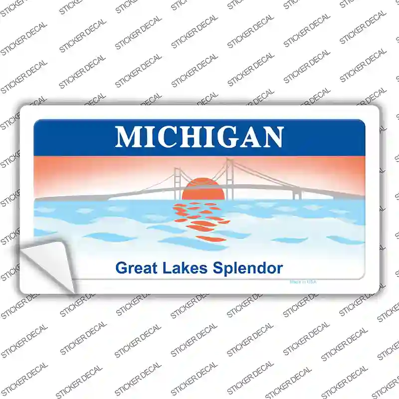 Michigan Great Lakes Novelty Sticker Decal