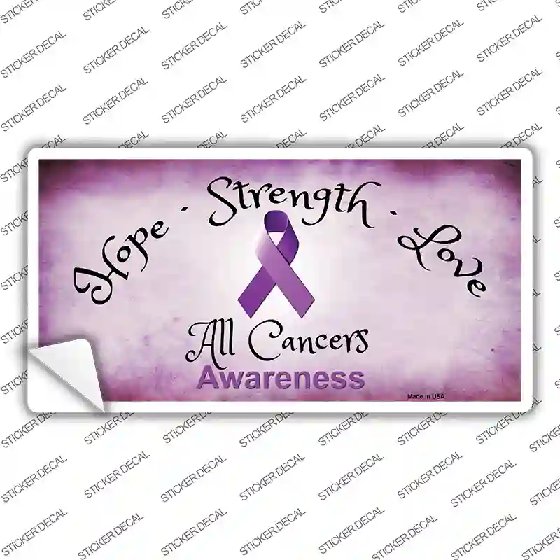 All Cancer Awareness Novelty Sticker Decal