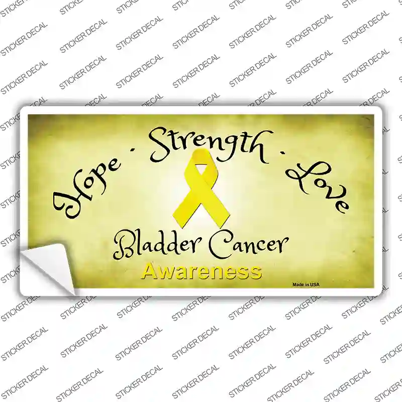 Bladder Cancer Ribbon Novelty Sticker Decal