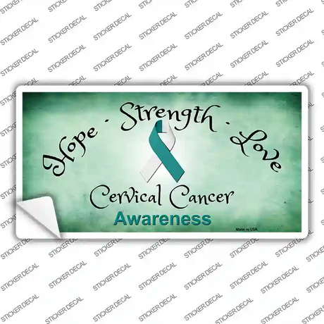 Cervical Cancer Ribbon Novelty Sticker Decal