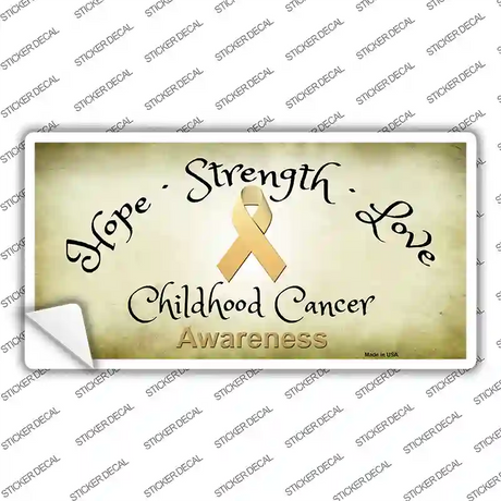 Childhood Cancer Ribbon Novelty Sticker Decal