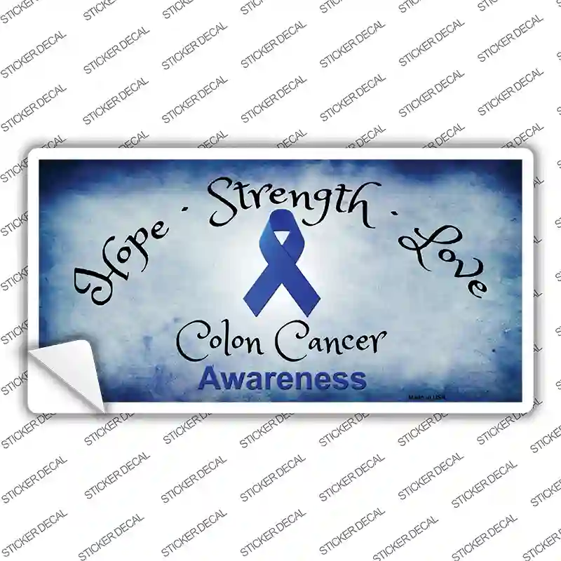Colon Cancer Ribbon Novelty Sticker Decal