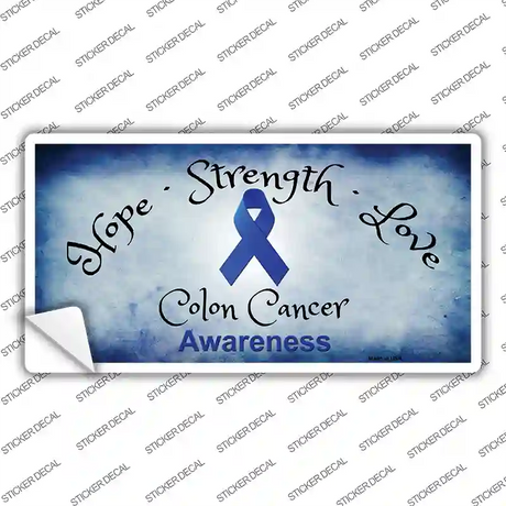 Colon Cancer Ribbon Novelty Sticker Decal