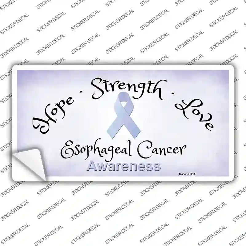 Esophageal Cancer Ribbon Novelty Sticker Decal