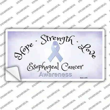 Esophageal Cancer Ribbon Novelty Sticker Decal