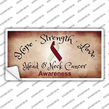Head and Neck Cancer Ribbon Novelty Sticker Decal