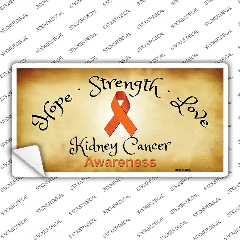 Kidney Cancer Ribbon Novelty Sticker Decal