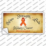 Kidney Cancer Ribbon Novelty Sticker Decal