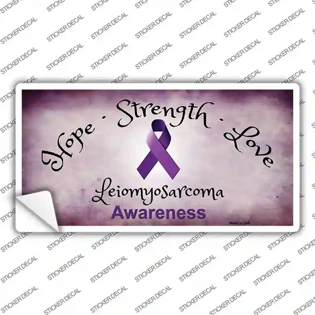 Leiomyosarcoma Cancer Ribbon Novelty Sticker Decal