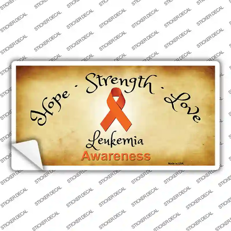 Leukemia Cancer Ribbon Novelty Sticker Decal
