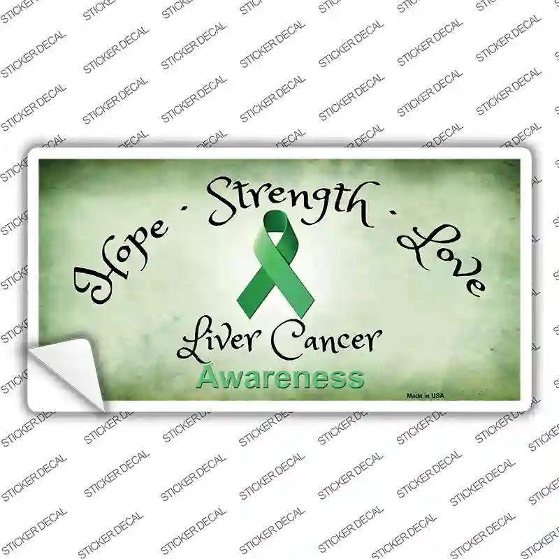 Liver Cancer Ribbon Novelty Sticker Decal