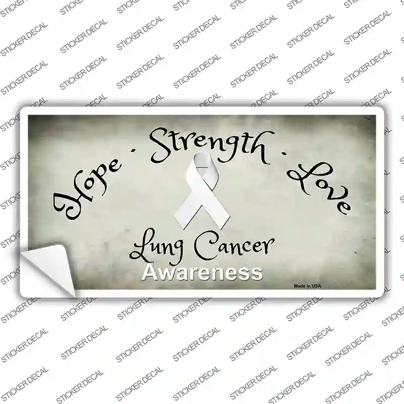 Lung Cancer Ribbon Novelty Sticker Decal