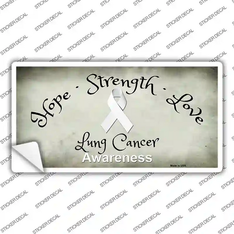 Lung Cancer Ribbon Novelty Sticker Decal