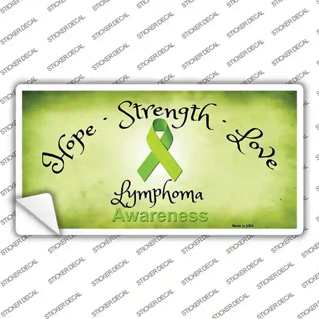 Lymphoma Cancer Ribbon Novelty Sticker Decal