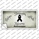 Melanoma Cancer Ribbon Novelty Sticker Decal