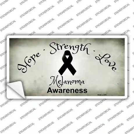 Melanoma Cancer Ribbon Novelty Sticker Decal