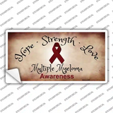 Multiple Myeloma Cancer Ribbon Novelty Sticker Decal